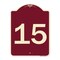 Signmission Designer Series Sign W/ Number 15, Burgundy Heavy-Gauge Aluminum Sign, 24" x 18", BU-1824-22907 A-DES-BU-1824-22907 - alternate 1